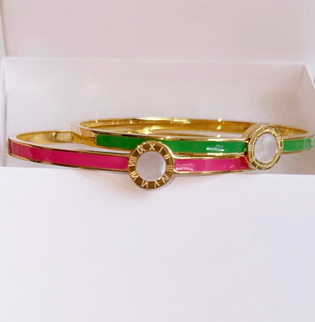 Enamel Bangle Stainless Steel