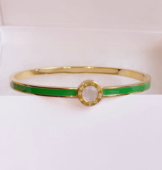 Enamel Bangle Stainless Steel