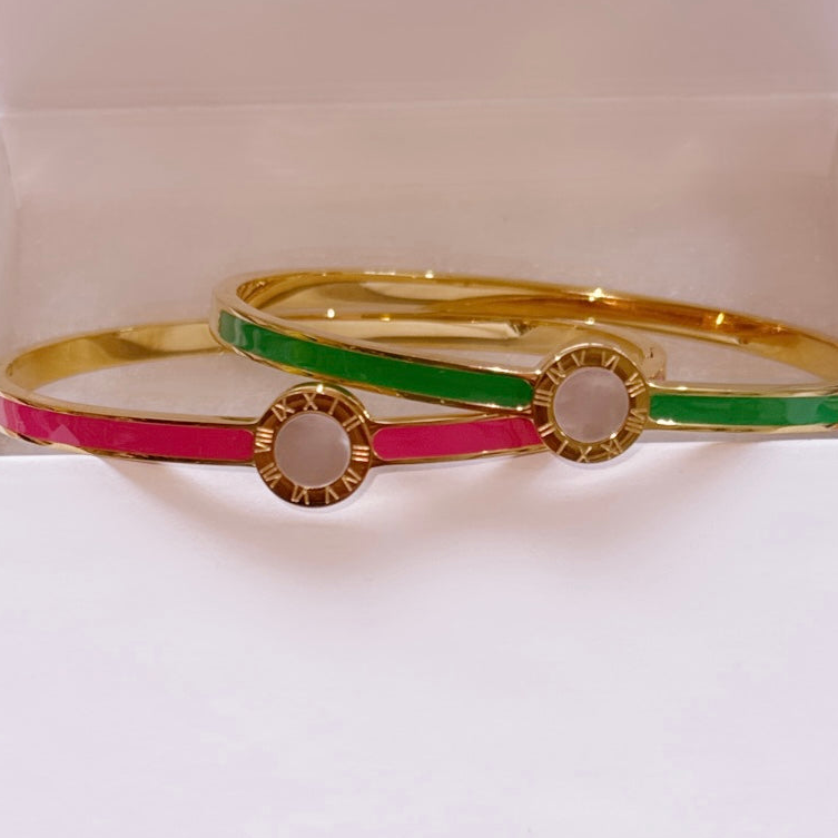 Enamel Bangle Stainless Steel