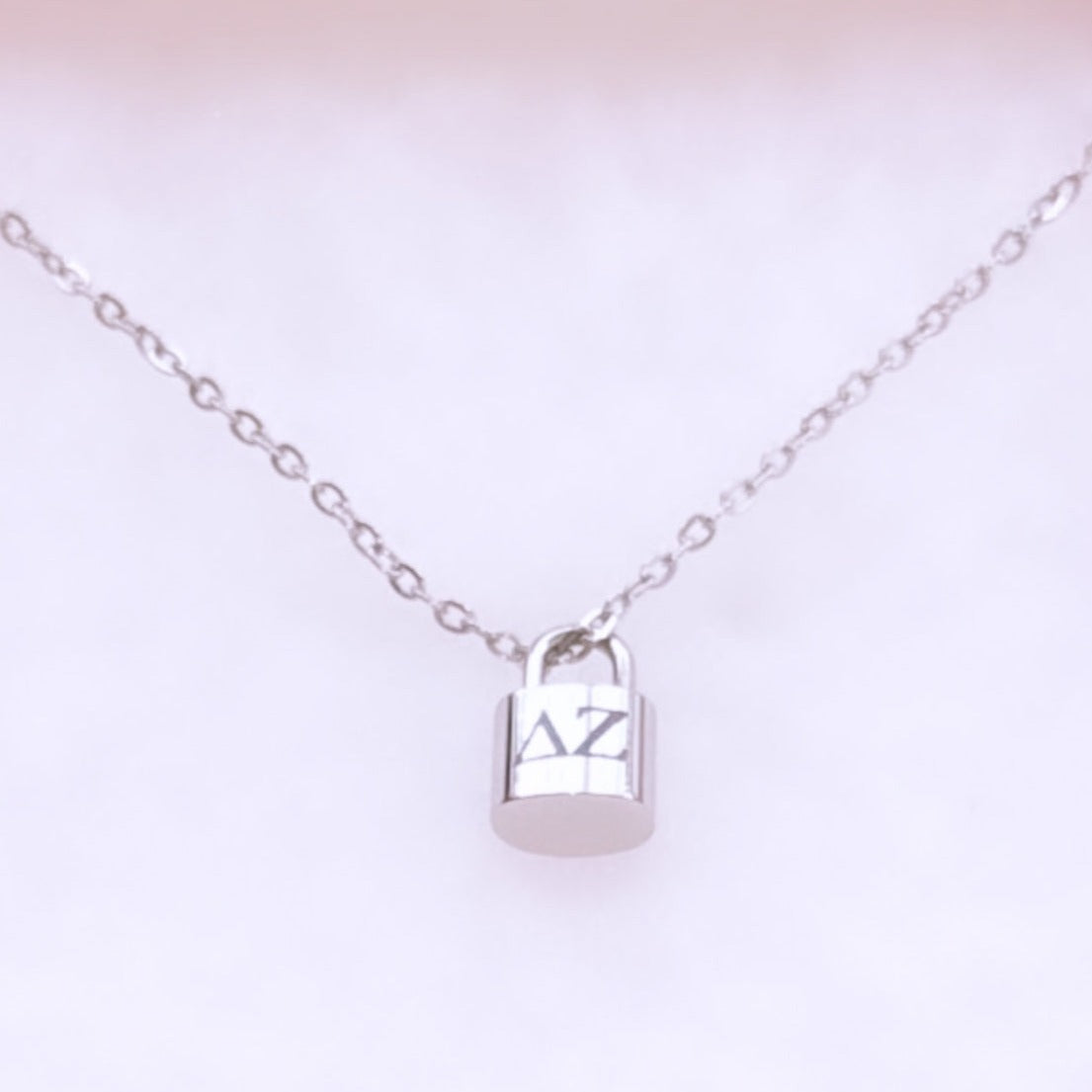 Silver Stainless Steel lock necklace