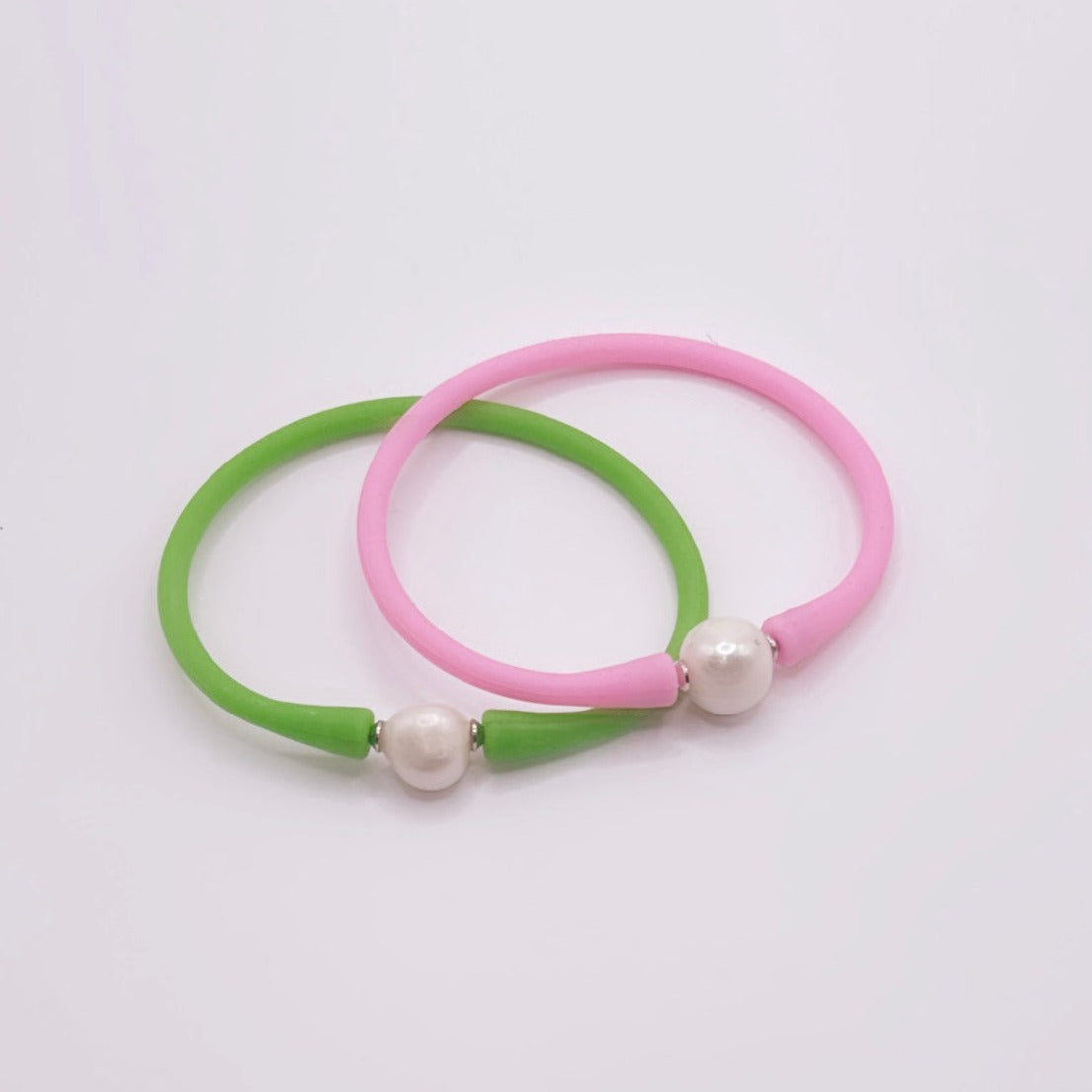 Silicone Bracelet with Freshwater Pearl